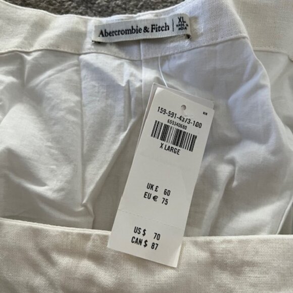NWT Abercrombie & Fitch Linen Blend Square Neck Mini Dress, XL - Picture 5 of 6